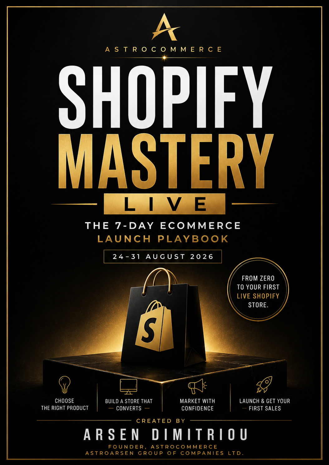 Shopify Mastery LIVE — The 7-Day eCommerce Launch Playbook